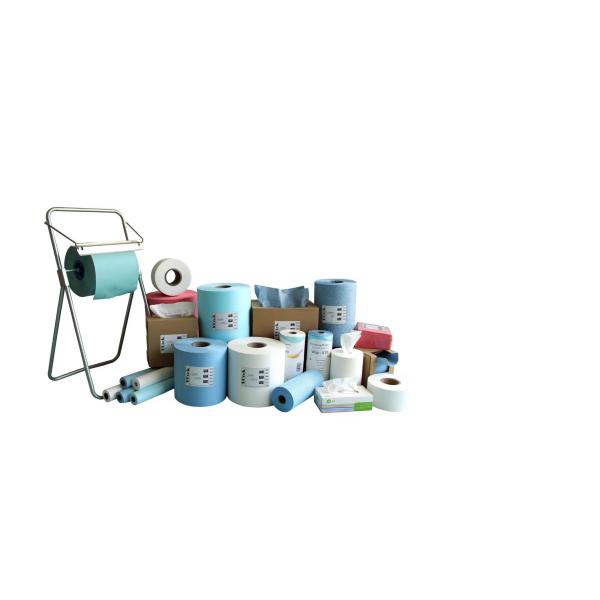 Cleanroom Plastic Core Woodpulp 56gsm Nonwoven SMT Stencil Wiper Rolls