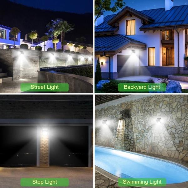 3.7V 800mAh Outdoor Solar Pir Wall Lights / 17% Efficiency 144 Led Solar Light