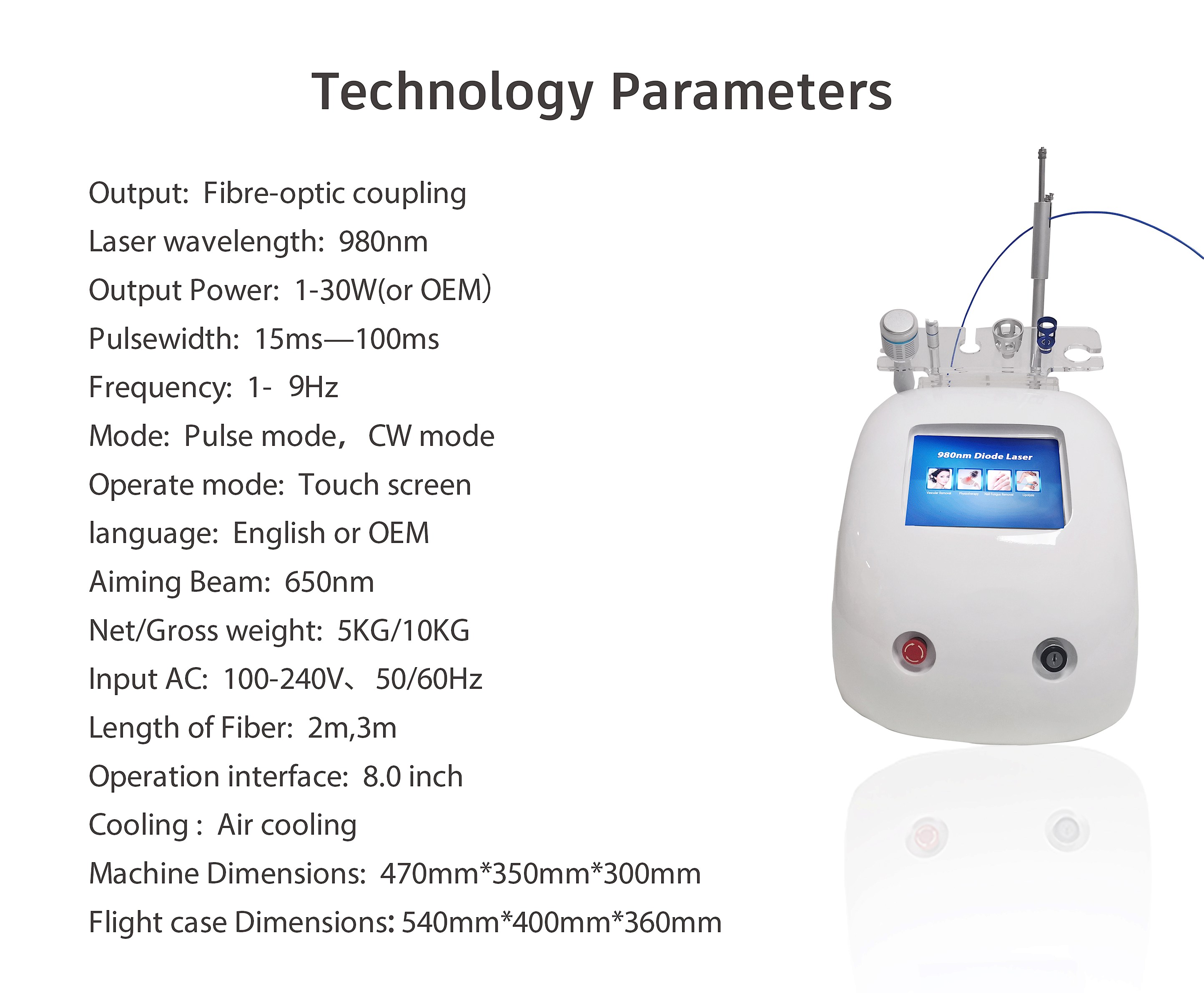 Compact Desktop Laser Beauty Machine with 980nm Diode Laser for Vascular Lesion Removal Nail Fungus Treatment PainRelief and Lipolysis Therapy