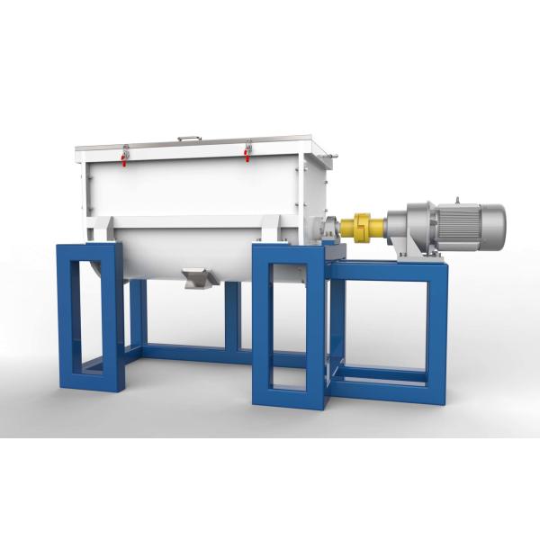 Blue / White Industrial Horizontal Mixer Electricity 500 Kg / H For Plastic