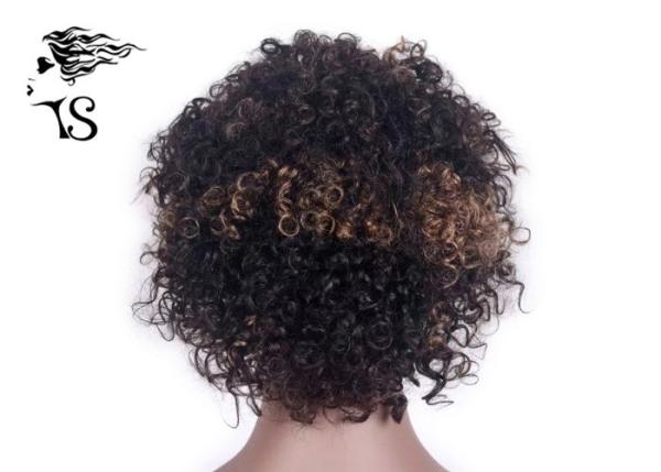 Short Kinky Curly Indian Remy Full Lace Wigs Human Hair For African American Women