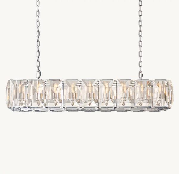 Armadura Harlow Cristal Rectangular Lustrero de 62' hecho a medida