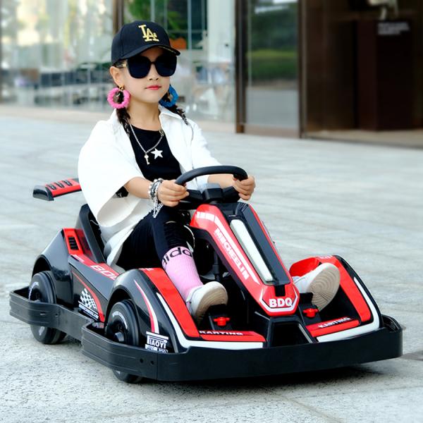 G.W. N.W 19kg/16kgs Kids Outdoor Electric Go Kart Car 12V Battery Power and 4 Wheels