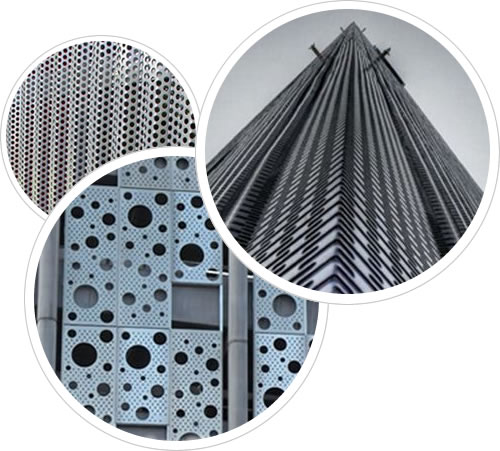 Round Hole Perforated Metal Mesh , PVC Coated Perforated Aluminum Sheet Metal