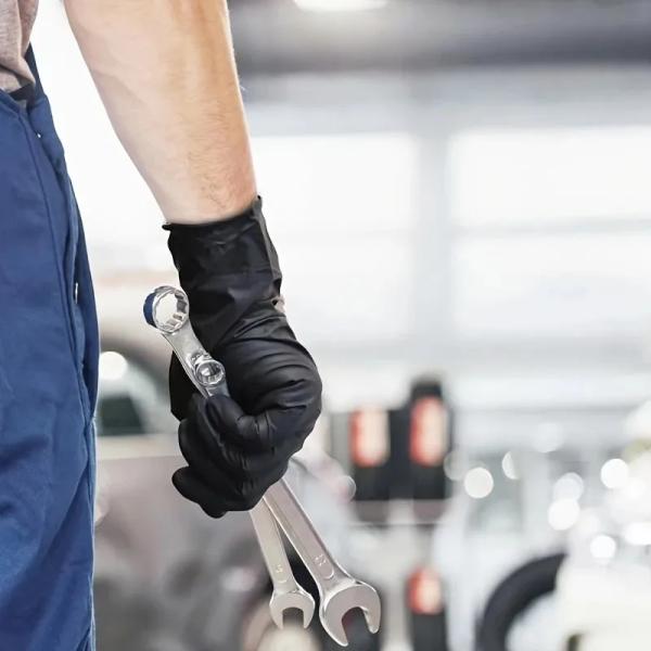 Gants médicaux jetables en nitrile sur mesure, sécurité, protection, examen, sans poudre, bleu, noir