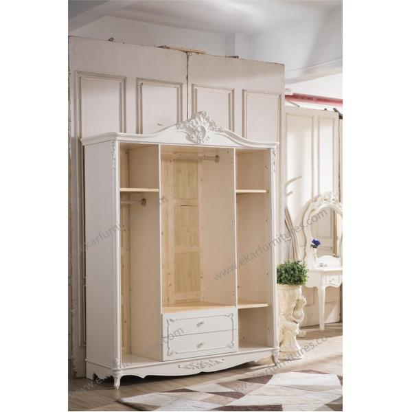 Neoclassical Bedroom Furniture Wooden Clothes Cabinet D-9002