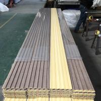 Interior Decorative Wall Boards Ceiling Panel PVC Coated Bamboo Fiber Art Louver Background Panels WPC Fluted Slat Panel