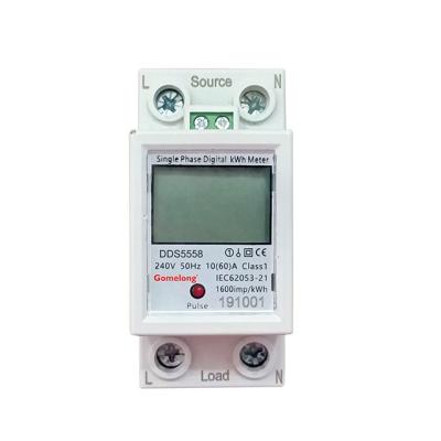 ISO9001 Factory DDS5558 LCD Digital 1 Single Phase 2wire Din Rail Electric Meter 2P