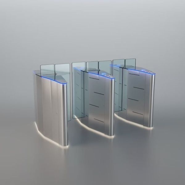 Acrylic Glass Sliding Gate Turnstile Full Height Automatic Access Control Subway