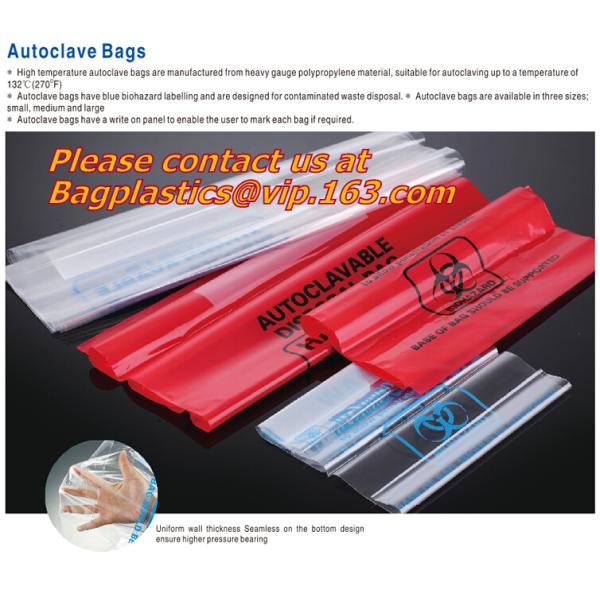 Cytotoxic Waste Bags Clinical Autoclavable Biohazard Bags Transport Bags Blood Bags
