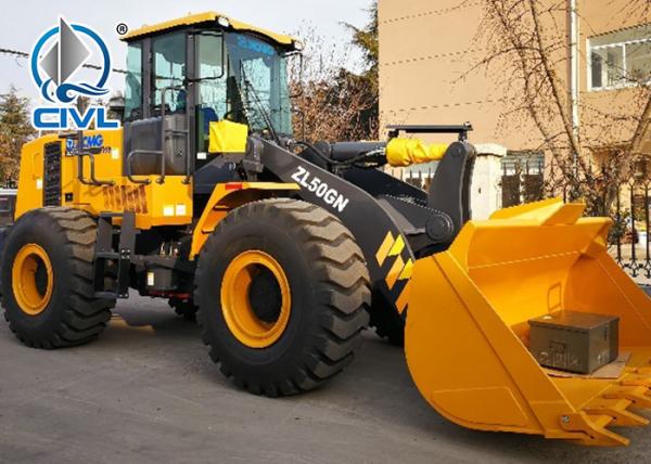 XCMG Front End 5 Ton Compact Wheel Loader With Cummins Engine EuroIII ZL50GN