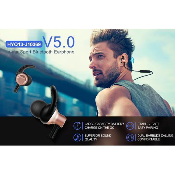 Volume Control Neckband Bluetooth Earphones 80mAH Stereo Bass