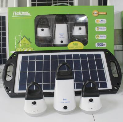 China outdoor solar powered lights with 8W solar panel 3W high lumen LED lamps
