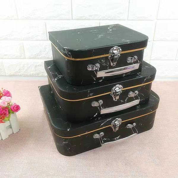Marble Printed Empty Cardboard Suitcase Gift Box Clothing Birthday Packaging