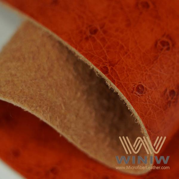 Polyester Faux Automotive Leather Upholstery Fabric Microfiber Ostrich Pattern