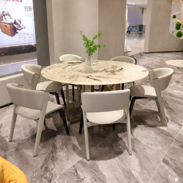 Luxury Furniture Round Dining Tables Marble Top Italian Dinner Table Restaurant Tables