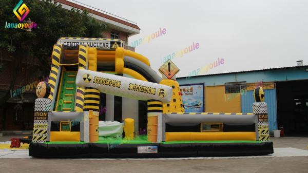 0.9mm Plato Pvc  Inflatable Amusement Park For Outdoor / Indoor Activity