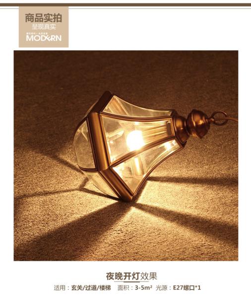 Europe Lustre Copper Led Pendant Chandeliers Lamp Glass Corridor Led Chandelier(WH-CI-140)