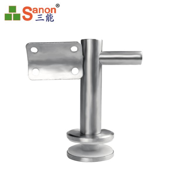 Side Mount Stainless Steel Handrail Fittings Glass Shelf Mounting Brackets