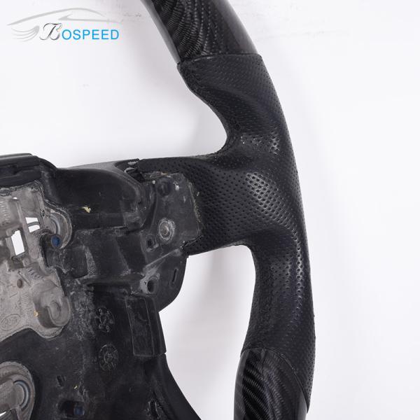 Twill Black Leather Land Rover Steering Wheel Easy Installation Customization