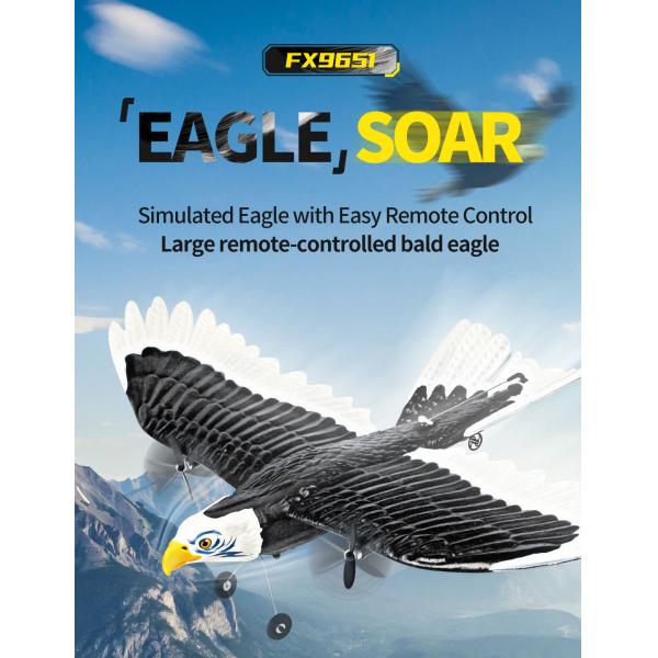 Features RTF 3ch Epp Foam Rc Simulation Wingspan Bald Eagle 2.4g Rc Glider Airplane Toys with 14 Years up Age Range
