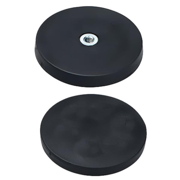 A3 Steel Case Rubber Coated Magnet Black Rubber Covered Magnets