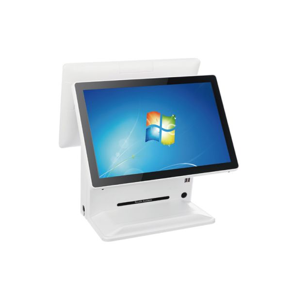 15-inch Dual-Screen Touch POS All-in-One PC, OEM Available, Ideal for Restaurant & Supermarket Checkout