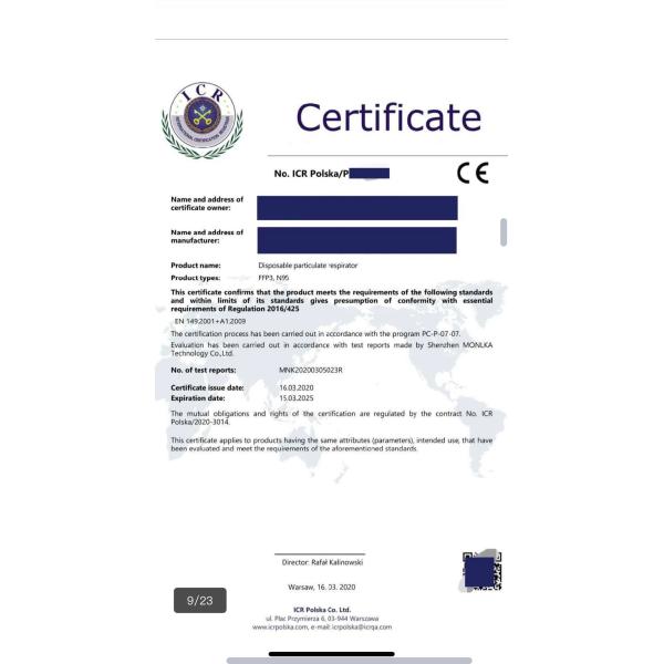 KN95 Disposable Surgical Face Mask Ffp2 Ffp3 With CE Certificate