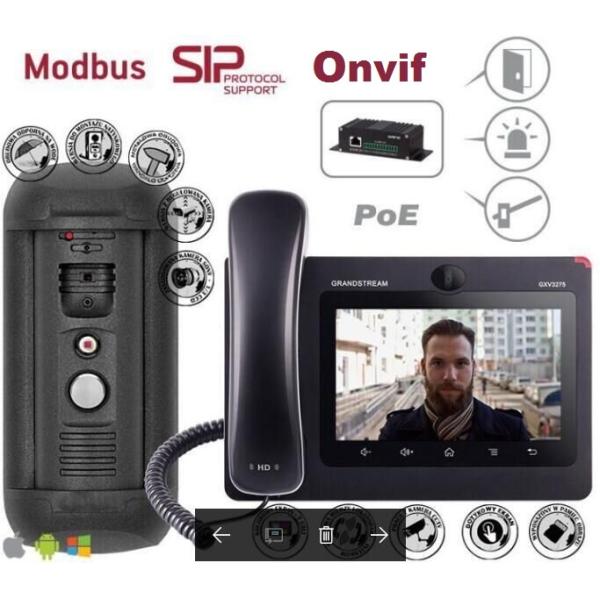 2 внутренной связи двери Ip пути внутренная связь Ip ГЛОТОЧКА телефона ONVIF аудио дуплексной видео-