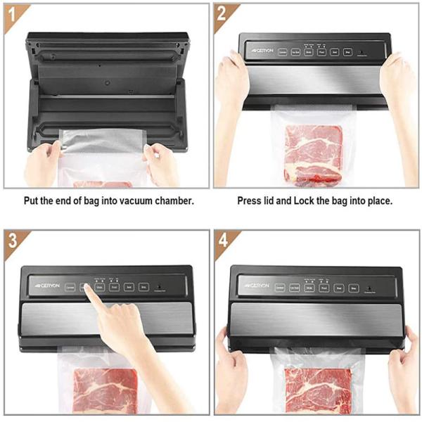 Sous Vide Vacuum Bags Embossed PE Plastic Vacuum Food Bags For Frozen Meat