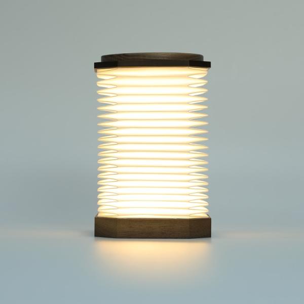 ODM Gingko Smart Accordion Floor Lamp Wooden LED Reading Light For Bedroom