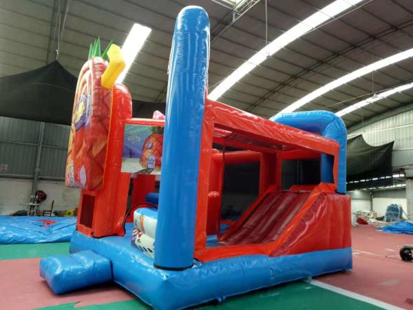 Outdoor Sport Spongebob Jump House For Kids Playing 5Mx 6M X 4M