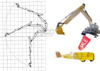 12M Excavadora Telescópica de largo brazo Boom extendido para gato Hitachi Komatsu