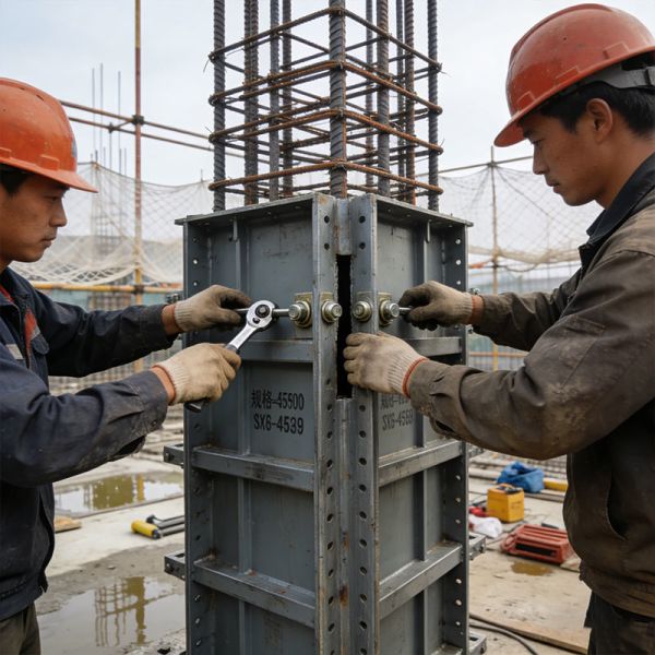 Customized Steel Formwork System Sa 2.5 Sand Blasting For Columns And Walls