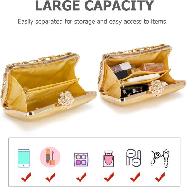 Вечерняя сумка Сцепление Сумочки для женщин Сфинкс Сумочка Сверкающая вечеринка плечевая сумочка Свадебная сумка с цепью