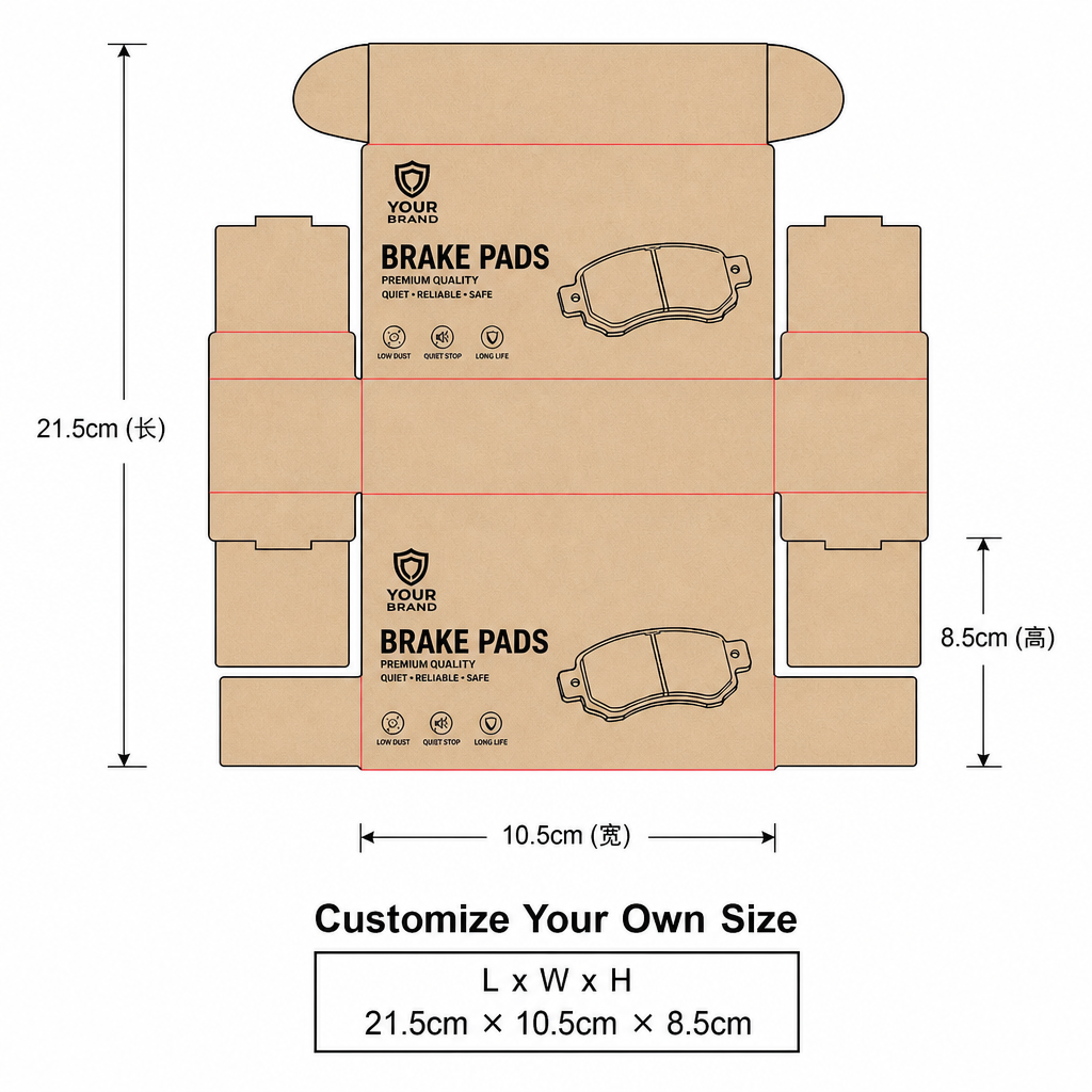 Eco-Friendly Foldable Kraft Paper Box with Four-Color Printing and 2mm Thick Corrugated Board for Auto Parts