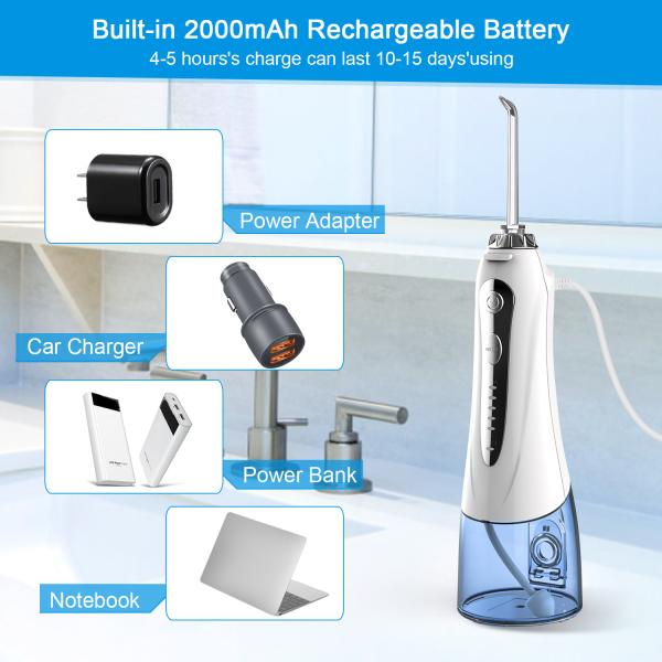 sem corda impermeável oral dental de Flosser IPX7 da água de Irrigator
