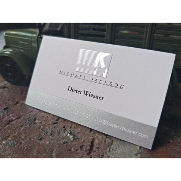 Silver Foil Embossed Business Cards , Delicate Letterpress Name Card 600gsm