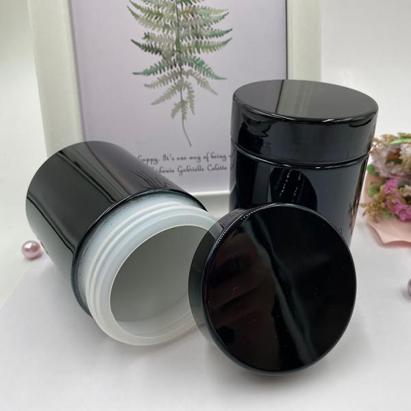 Collar Material Sport Nutrition Supplement Private Label Empty Food Grade Black Protein Powder Bottle with Customized Colors
