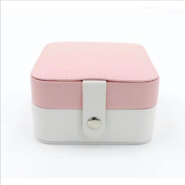 12cm 8cm Portable Jewelry Box Organizer Double Zipper Double Layer Jewelry Box