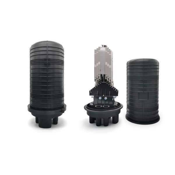 288 Cores Dome Fiber Optic Fusion Splice Closure Box  1Oval 6 Round Ports Aerial Manhole Duct