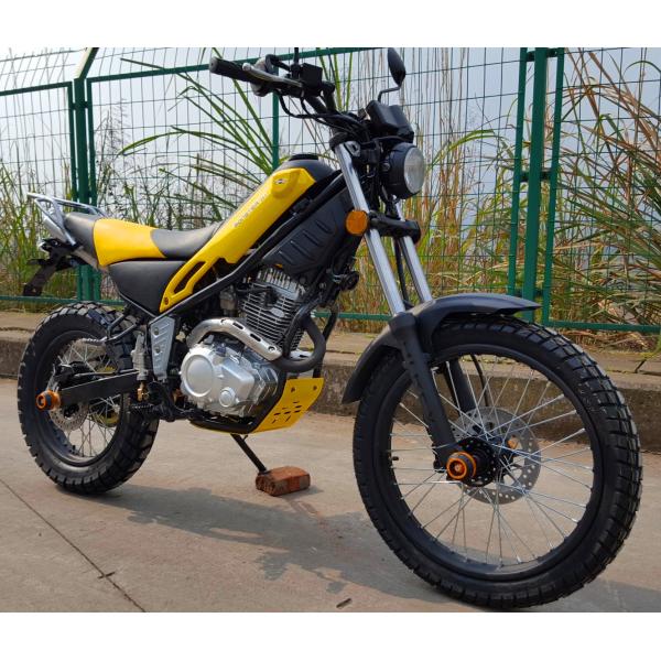Steel Off Road Dirt Bike , 250cc 6 Gear Road Registered Dirt Bike Yellow Color