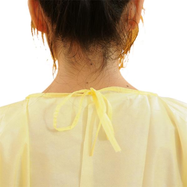 Long Sleeve Hospital Disposable Isolation Gowns Fluid Resistant Easy Removal