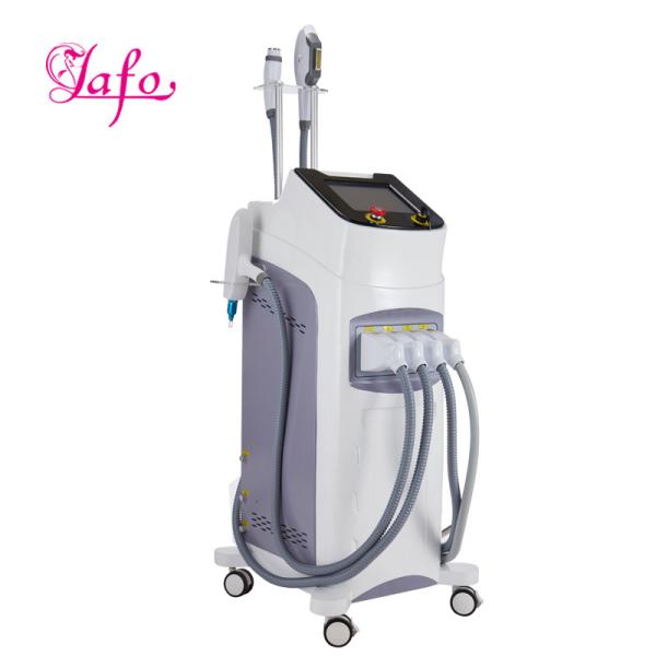 NEW design! 4 in 1 opt IPL+ 808nm diode laser + rf +nd yag laser beauty salon equipment ipl laser hair removal machine