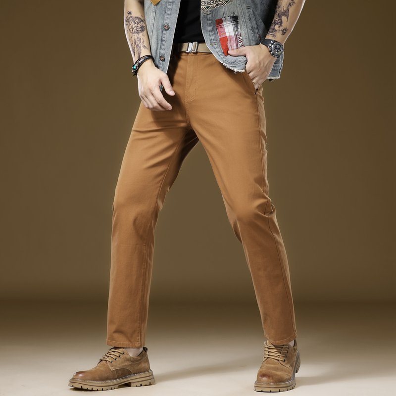 Black Basic Washed cargo pants wholesale price Mid Waist Breathable Custom (P401)