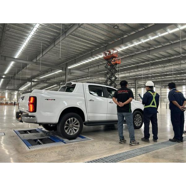Cartesy brand CTGT-3-3C Roller Trinity Vehicle Test Line Roller  Brake Tester With Axle Load Single Plate side slip tester for light vehicles