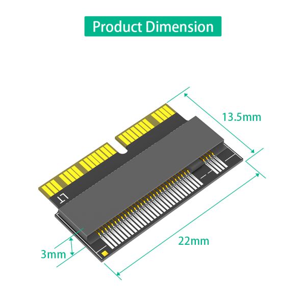 High Speed M.2 NVME SSD Adapter for MacBook Air Pro Retina with 12 Months Warranty