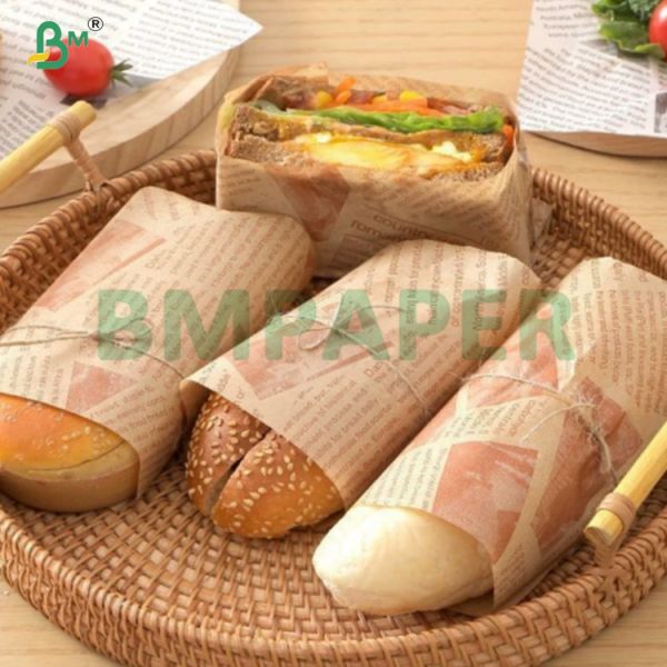 40gsm Unbleached  Greaseproof Paper For  Bread Packing Kit 3 Rolls
