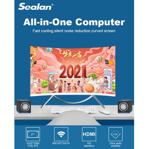 Изогнутый ПК игры AIO экрана 27inch I7 4960 широкоформатный