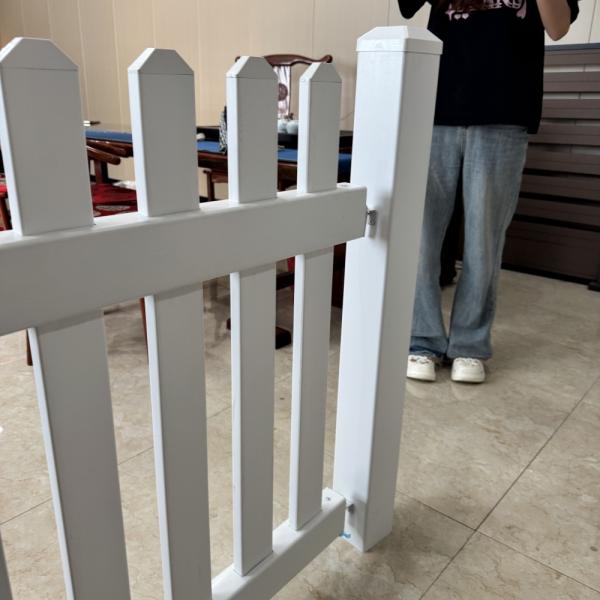 Low Installation Threshold PVC Picket Fence Attractive 8FT Wide Vinyl Fence Planks